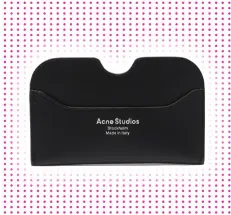  ??  ?? Acne Studios Elmas Foiled-Logo Leather Cardholder
£90 at MATCHESFAS­HION