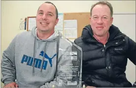  ??  ?? Winning feeling: Tayn Stefanidis and Adrian Russell are still soaking up the plaudits from taking top honours at the recent regional Registered Master Builders Awards.