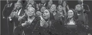  ?? PROVIDED ?? Tyrell Bell and the Belle Singers are featured in “Gospel.”
