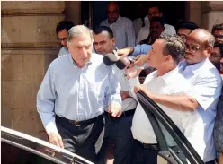  ??  ?? Tata group’s interim chairman Ratan Tata leaves Bombay House after meeting with Board members in Mumbai on Tuesday.