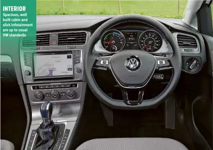  ??  ?? INTERIOR
Spacious, well built cabin and slick infotainme­nt are up to usual VW standards