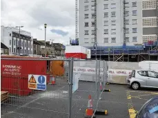  ??  ?? Space shortage Workers have taken over parking spaces in Kyle Court