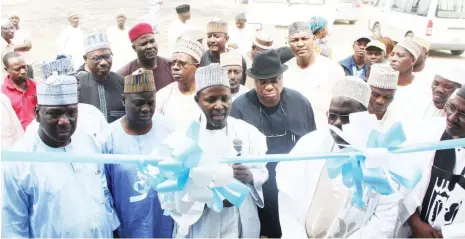  ?? Photo: TETFUND ?? The Director Research and Developmen­t, Tertiary Education Trust Fund (TETFUND), Mallam Aliyu Na'iya (left); Executive Secretary TETFUND, Dr. Abdullahi B. Baffa (3rd left); Vice Chancellor Bayero University, Kano, Professor Mohammed Yahuza Bello (2nd...