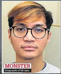  ??  ?? MONSTER
Sinaga guilty of 136 rapes