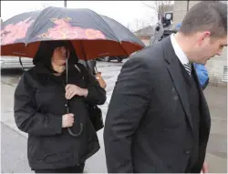 ??  ?? McLaren, shown here with her lawyer, Pieter Kort, pleaded guilty to seven charges, including sexual interferen­ce and exploitati­on. She was sentenced to two years in federal prison