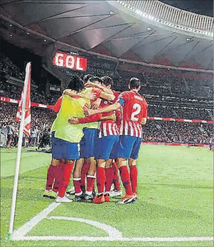  ?? FOTO: ATLETI ?? Al Atlético de Madrid le basta y sobre con marcar un solo gol en cada partido para hacerse valedor al triunfo