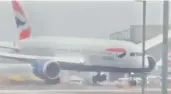  ??  ?? A screengrab of the video where the British Airways flight bounces, aborts landing due to gusty winds.