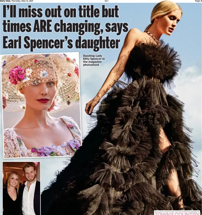  ??  ?? Dazzling: Lady Kitty Spencer in the magazine photoshoot