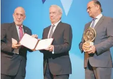  ?? FUENTE EXTERNA ?? Mario Vargas Llosa es el último ganador del premio.