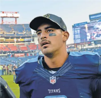  ?? JIM BROWN, USA TODAY SPORTS ?? Marcus Mariota has 17 touchdown passes in the Titans’ last six games, going 4- 2 in that span.