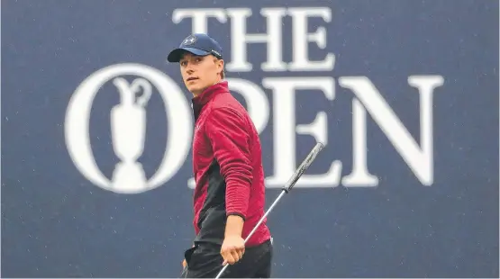  ?? Christian Petersen / Getty Images ?? Second-round leader Jordan Spieth says he is “very satisfied” after shooting a 1-under-par 69 on Friday at Royal Birkdale.