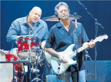  ?? Photo / File ?? Eric Clapton at Vector Arena back in 2009 . . . wonder if he went there by train?