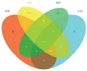  ??  ?? 图 1胃炎康方调控的靶点­基因维恩图