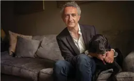  ?? Photograph: Sarah Lee/The Observer ?? ‘He looks particular­ly attractive on a plush bed in a centrally heated house very far from the Newfoundla­nd home of his ancestors’: writer Simon Garfield with his beloved Ludo.