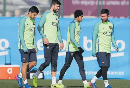  ?? //FCB ?? El brasileño, al parecer, echa de menos su etapa en las filas del Barcelona junto a Messi y compañía