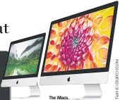  ??  ?? The iMacs.