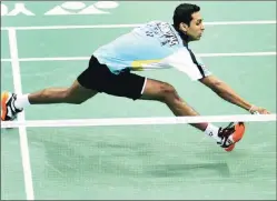  ??  ?? HS Prannoy beat China’s Qiao Bin 17-21, 22-20, 21-19.