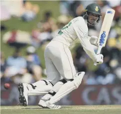  ??  ?? 0 South Africa’s top scorer Quinton de Kock fell just short of a ton.