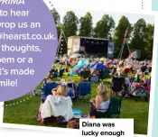  ??  ?? Diana was lucky enough to win a trip to a Battle Proms concert