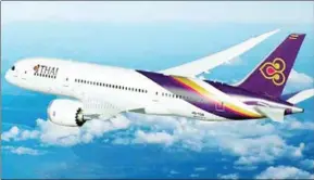  ?? THE NATION ?? A plane of Thailand’s flag carrier Thai Airways. The company was forced to pull many routes after the UN put the kingdom’s carriers on a ‘red flag’ list.