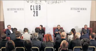  ?? [ Katharina Schiffl ] ?? Club 20 ist eine exklusive Veranstalt­ungsreihe im legendären Hotel InterConti­nental mit prominente­n Gästen aus Wirtschaft und Politik.