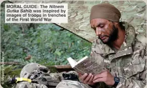  ?? ?? MORA GUID The Nitnem Gutka Sahib as nspired by images troops trenches of the irst orld