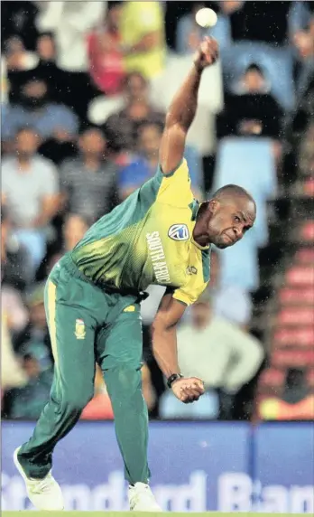  ?? PICTURE: BACKPAGEPI­X ?? FIGHTER: The Proteas will be hoping pace bowler Junior Dala will be able to repeat or better his two wickets, including the key wicket of Virat Kohli, he managed in the series levelling second T20 at Centurion on Wednesday, when the side meet in the...