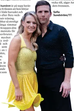  ?? Bild: Fredrik Sandberg ?? Anders Svensson och Maria Zimmerman framför en american smooth i veckans ”Let’s dance”.
