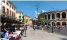  ??  ?? Piazza Bra, Verona, with the Roman amphitheat­re that a former League mayor said was open to gay people – ‘but also lions’. Photograph: Alamy
