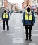  ??  ?? Two of Slough’s COVID marshals, Iftikhar Ali and Pardeep Singh. Ref:133324-1