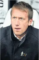  ??  ?? Graham Potter is calling on his side to show character today.