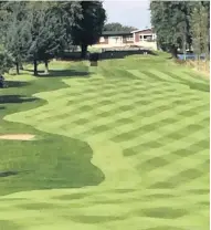  ??  ?? Green for go A look down the first fairway towards the Drumpellie­r GC clubhouse