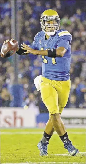  ?? GETTY ?? Brett Hundley is drawing interest from the Jets, who The News has learned recently held a workout for the UCLA QB.