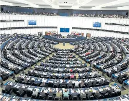  ?? EFE ?? Sede. Parlamento Europeo, en Estrasburg­o, durante una sesión.