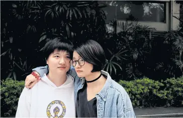  ?? REUTERS ?? Zhang Leilei, left, and Xiao Meili have called on Chinese universiti­es to prevent sexual harassment.