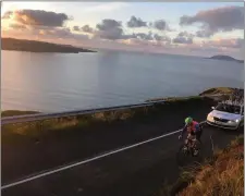  ??  ?? Dermot Healy (Drogheda Wheelers), on his way to fifth place in the 555km challenge race in Donegal.