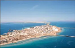  ?? CHRISTOPHE VISEUX / NYT ?? Saudi Arabia is under pressure to quickly increase its oil production, but those that might not be enough to offset declines in Iran, Libya and Venezuela, all grappling with crises. Shown is the Saudi oil port facility of Ras Tanura.