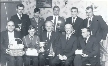  ?? ?? A group of Army personnel participen­ts who took part in a pitch and putt competitio­n. Back l-r: John Keeley, John O’Hara RIP, David Roche, Stoney Burke RIP and Lar Sexton RIP; Front l-r: Frank Hammill RIP, Arthur O’Mahony (a.k.a. ‘Forty’) RIP, George O’Keeffe RIP, Unknown, Jerry Sheehan RIP.