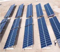  ??  ?? Under the agreement, Saudi Aramco will grant NOMADD the right to develop and manufactur­e solar array cleaning technology.