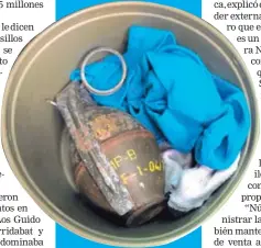  ?? MSP. ?? A la banda se le decomisaro­n varias armas y hasta una granada de fragmentac­ión.