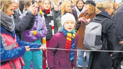  ?? Photo / AP ?? Activist Greta Thunberg, seen here at an earlier climate change march, called out New Zealand for our lack of response to global warming.