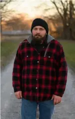  ?? ?? Alex Leslie stands at his dairy farm on March 8 in Enon Valley, Pa. He has taken over the dairy farm, which has been in his family since 1815, and now fears for its future since the Norfolk Southern train derailment in nearby East Palestine, Ohio.