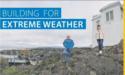  ?? PHOTO: UVIC PHOTO SERVICES ?? Zwiers (left) and Sun at the Gonzales Hill Observator­y.