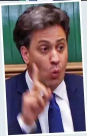  ??  ?? In a flap: Ed Miliband making only his fourth Commons speech of the year