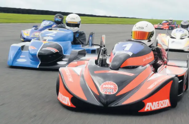  ??  ?? Superkarts will be racing at Anglesey Circuit this weekend