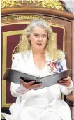  ?? REUTERS ?? Governor General Julie Payette delivers the throne speech in the Senate chamber in Ottawa on Sept. 23, 2020.