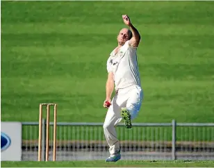  ?? MARGOT BUTCHER/PHOTOSPORT ?? Central Stags swing bowler Seth Rance tore through the ND batting lineup, snaring 6-26 on day one of their Plunket Shield match yesterday.