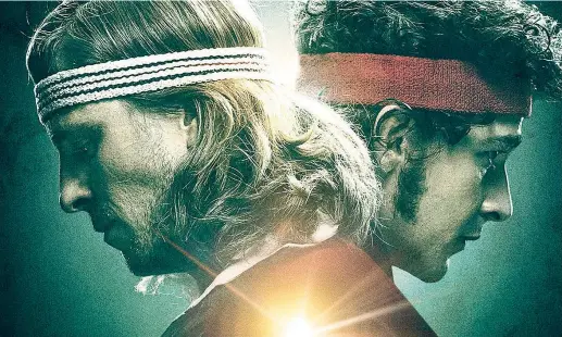  ??  ?? I volti Il poster di «Borg McEnroe» con Sverrir Gudnason (39 anni) nei panni di Borg e Shia LaBeouf (31) in quelli di McEnroe: il 3 novembre va alla Festa del cinema di Roma, il 9 esce nelle sale