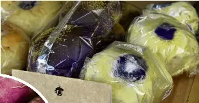  ?? ?? Purple yam (ube halaya) is used to flavour many of the Valencia’s baked treats.