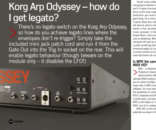 Korg Arp Odyssey How Do I Get Legato Pressreader